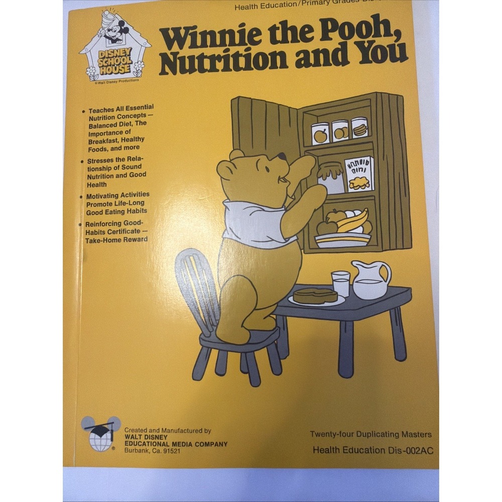 Disney School House Winnie The Pooh Nutrition And You Language Arts Dis 002AC - Picture 6 of 16